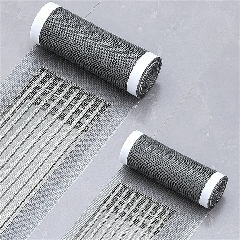 Desagüe de ducha cortable, pegatinas autoadhesivas para drenaje de suelo, malla desechable, filtro de pelo para fregadero de cocina y baño