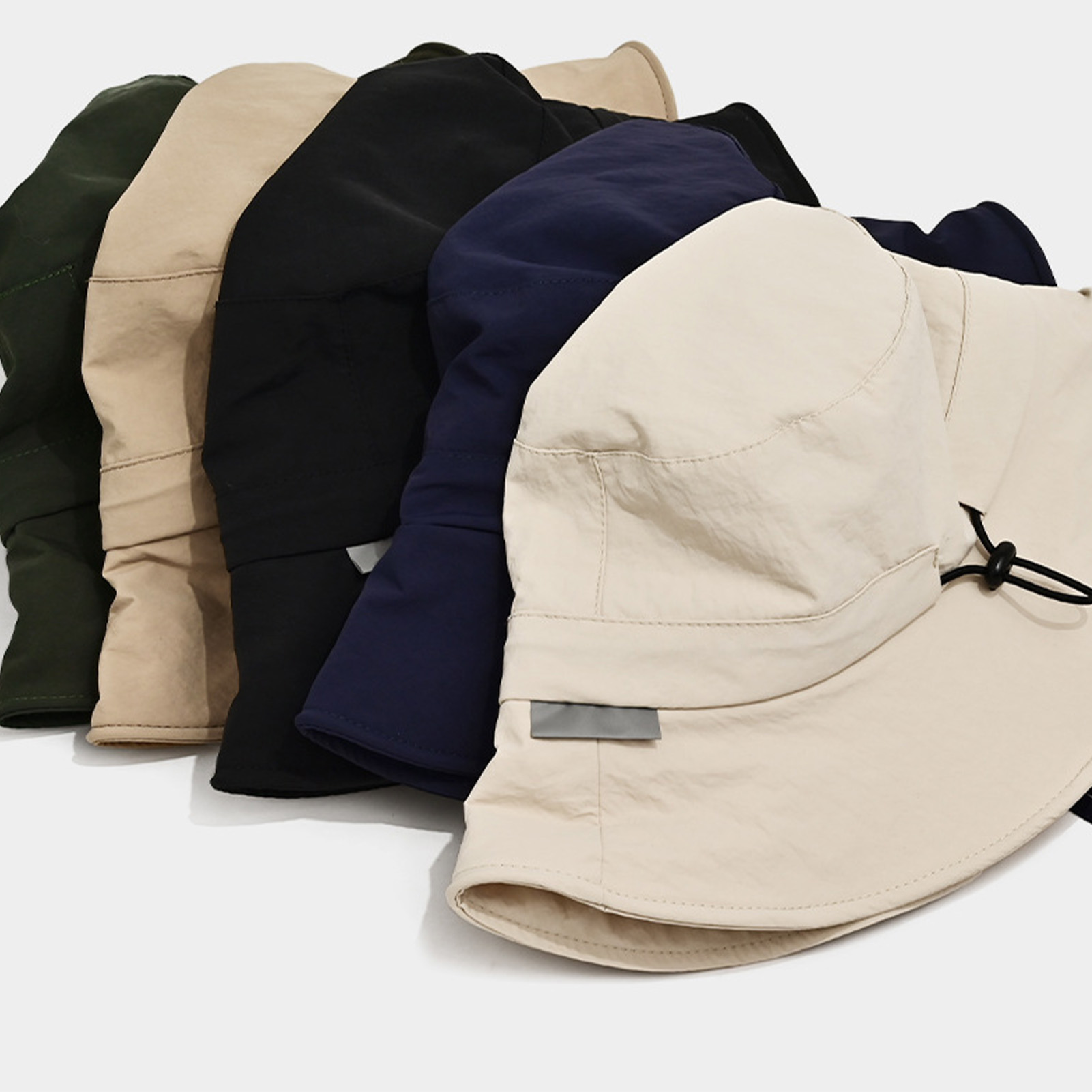 Einfarbige Sonnenhüte für Männer, draussen-Angelkappe, breite Krempe, Anti-UV-Schutz, Damen-Eimerhut, Sommerwandern, Fischerkappen