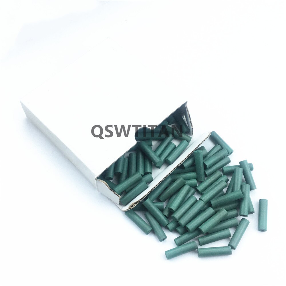 Roue de polissage en caoutchouc et silicone, assortiment de 100 pièces, particules de polissage, matériel de laboratoire dentaire, meulage en alliage métallique: 100pcs-green cylinde