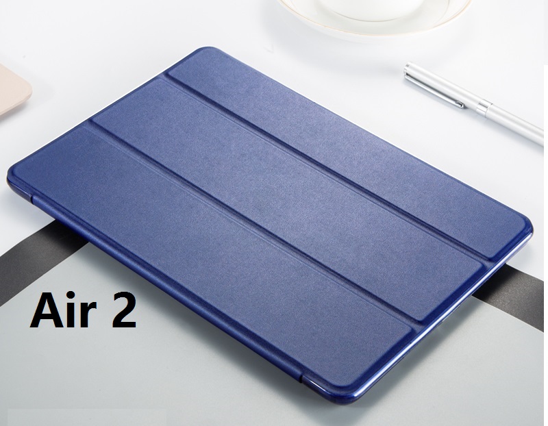 Weiche für iPad Air 2 Air 1 Fall Silicon Smart Stoßfest A1474 A1566 Fall für iPad Air 2 1 5 6 smart Cover Auto-Sleep/Wake up: Air 2 Dark Blue