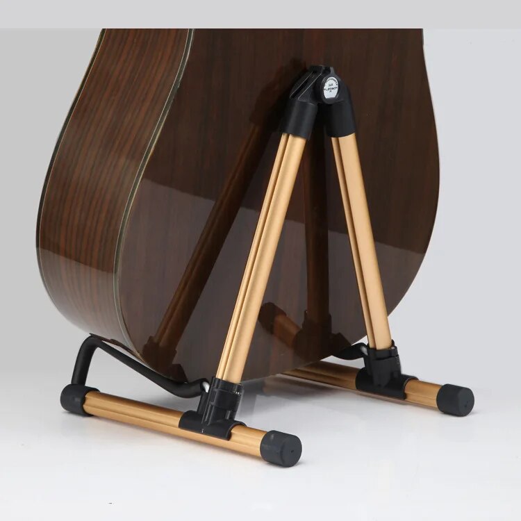 Gitarren ständer Aluminium legierung faltbar abnehmbare A-Rahmen für Gitarren Bass Ukulele tragbare Halterung: Gold