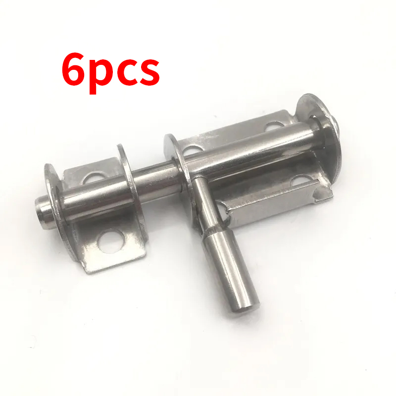 Cerraduras de pestillo de 3/6 piezas, cerrojo de pestillo deslizante, cerradura de puerta de accesorios de hardware, utilizada para baños y puertas: Blanco y negro