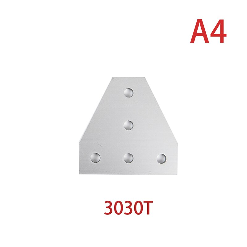 2pcs/lot 6063 - T5 5 Hole Joint Board Plate Corner Angle Bracket Connection Joint Strip: A4