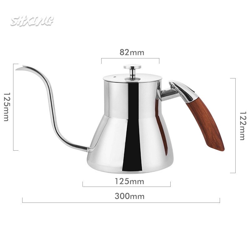 Mustat mokkapannut 800ml kahvinkeitintä, kapea suuinen teekannu, vedenkeitin, teenkeitin, korkea pullo, keittiötarvike: Vain kattilatyyppi 01