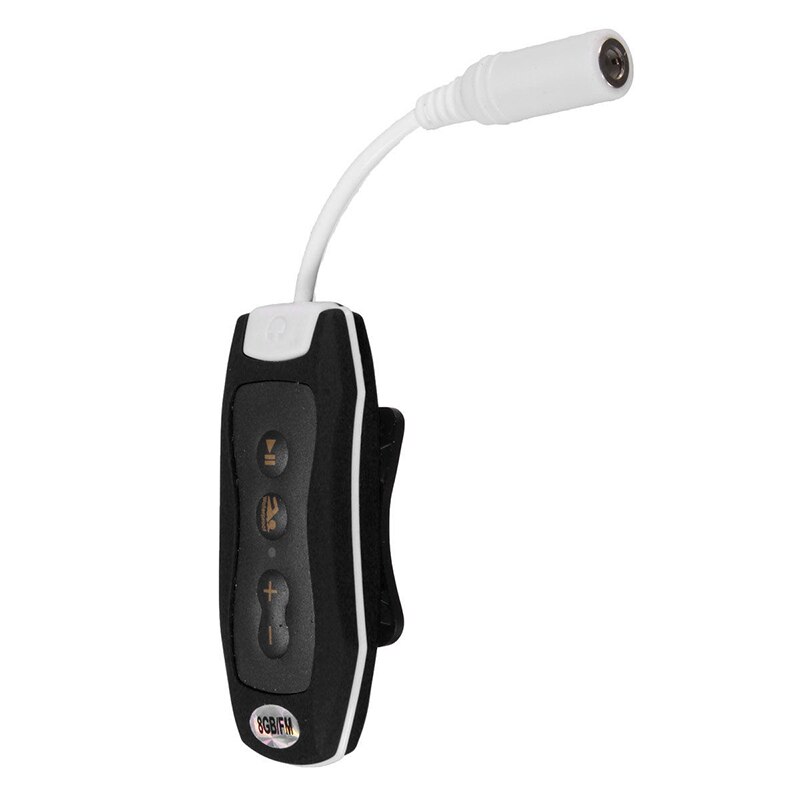 Auriculares impermeables con Radio FM + Spa submarinismo para natación con reproductor MP3 de 8GB: Black