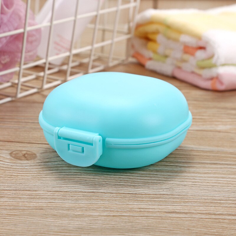 Portable Drain Soap Dishes Plastic Soap Dish with Lid Bathroom Soap Dish Soap Dish Home Shower Travel Hiking Rack Container: blue
