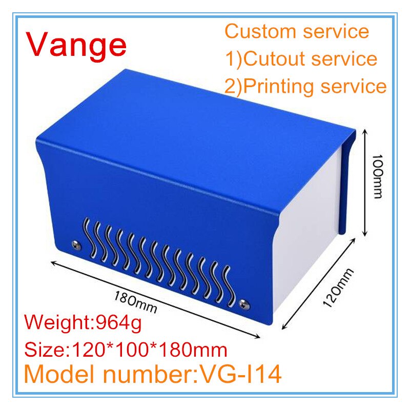 Cajas de empalme electrónico de metal, 120x100x180mm, carcasa de instrumentos de lámina de hierro, cajas diy para equipos de Soporte de Energía, 1 unids/lote
