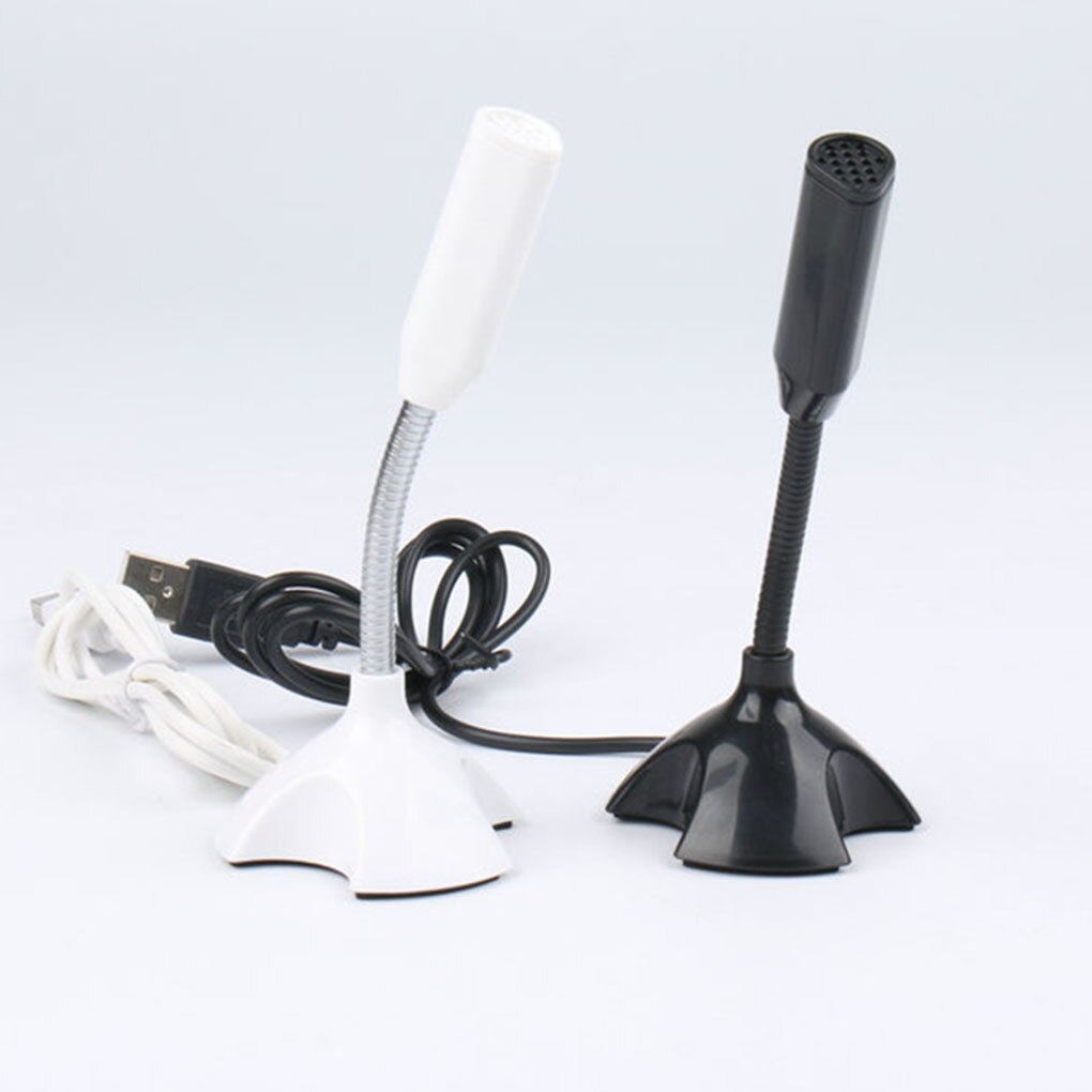 Desktop USB Microphone Computer Laptop Mini Microphone Flexible Tube Neck Adjustable PC Mic