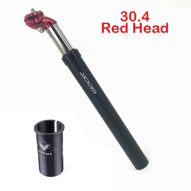 ZOOM Suspension Bicycle SeatPost 27.2x350mm 31.6x350mm MTB Seat Post Aluminium Bike Shock Absorption Damping Seat Tube: Red304