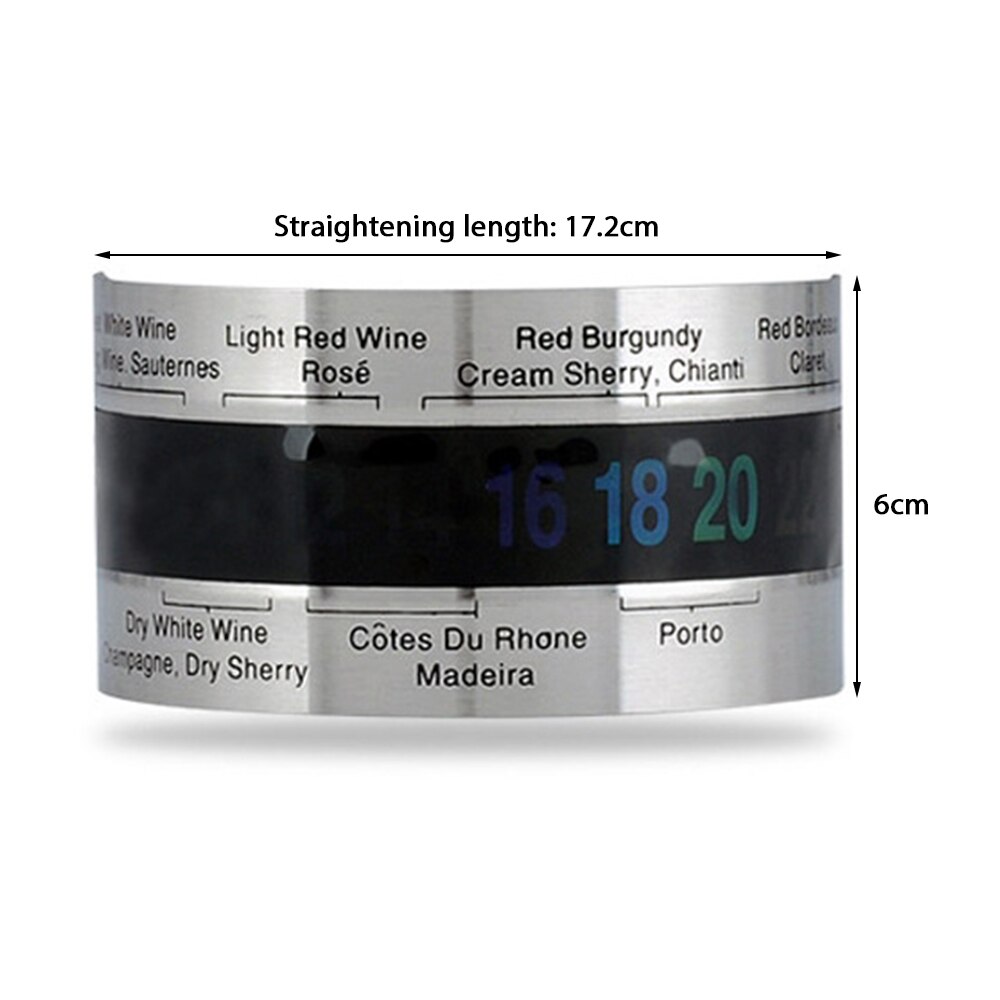 Wine Collar Thermometer Clever Wine Bottle Snap Thermometer LCD Display Clip Champagne Bracelet Thermometer Bar Beverage Tool