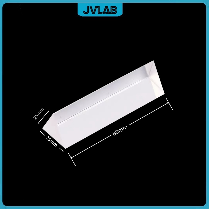 Triangular Color Prism 25*25*80MM Optical Glass Right Angle Reflecting Triangular Prism For Teaching Light Spectrum