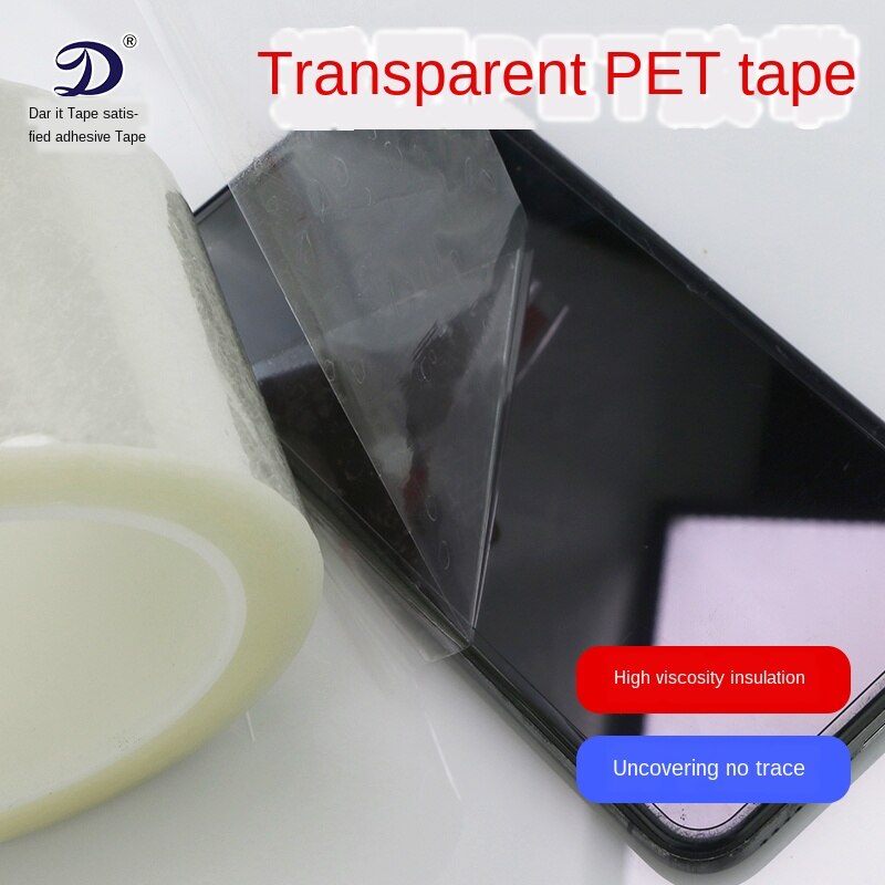 Transparent PET Tape Electrical Insulation Tape Transparent Tapes Film Heat-resistant One-sided Adhesive Tape