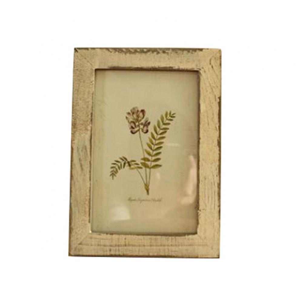Træ vintage fotoramme 5 tommer træ billedholder stativ hjem soveværelse skrivebordsindretning