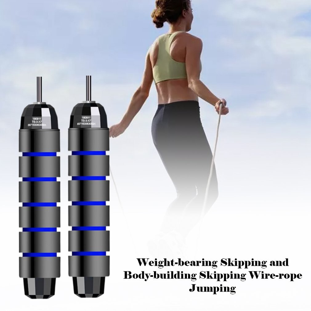 Gewicht-Lagerbier Springseil Fitness springen Seil Draht Seil Gewicht Verlust Ausrügestochen Ohne Wicklung Mit Kugellager schnell springen seil
