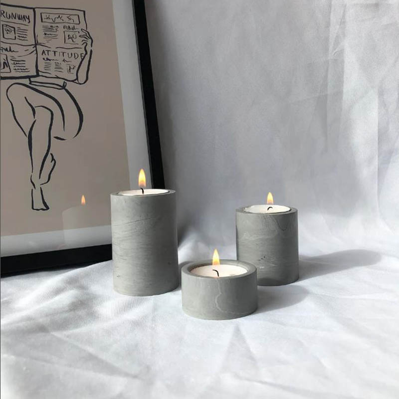 Gør-det-selv silikone betonform til fremstilling af terrazzo lysestage perfekt til dekoration af fyrfadsstager med krystal epoxy