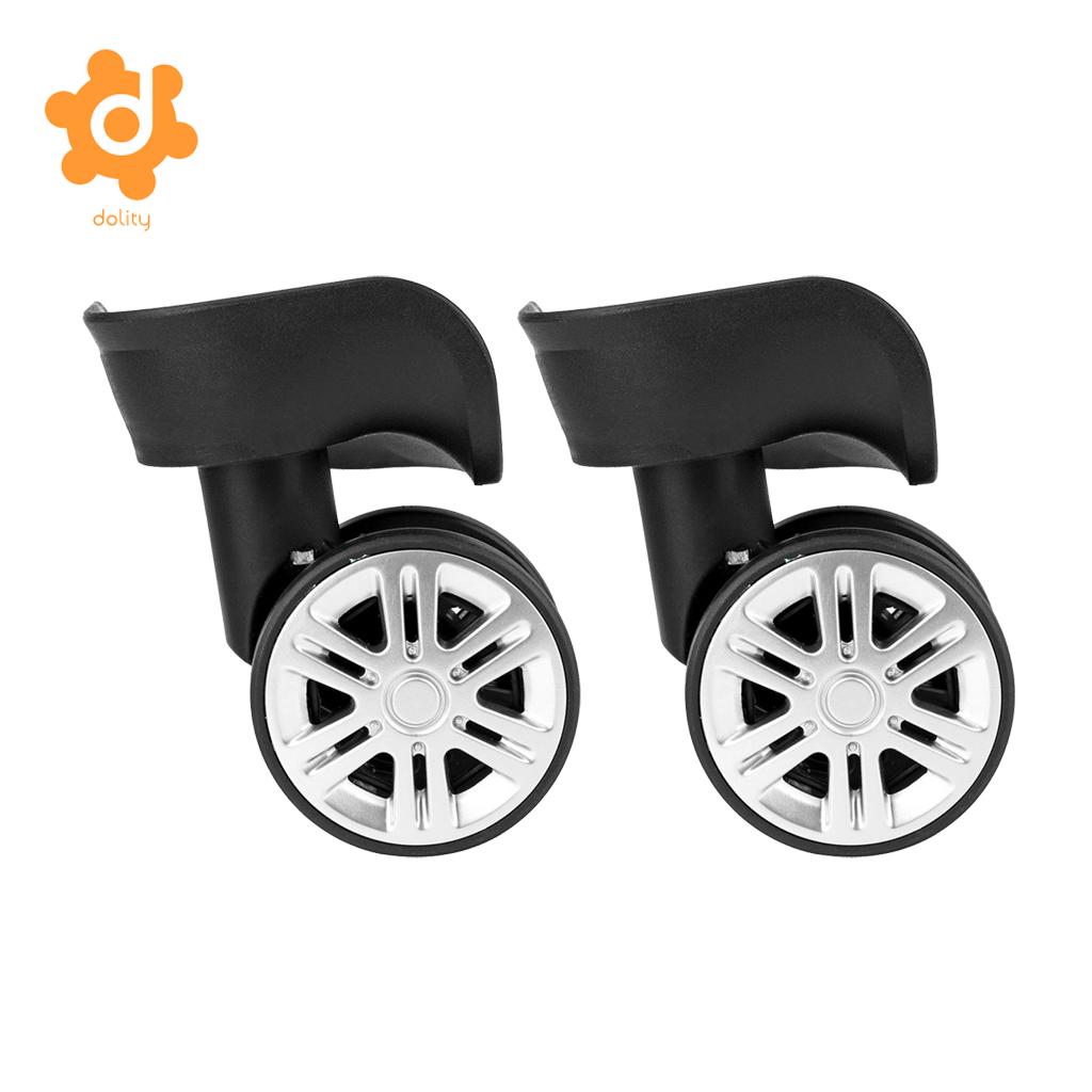 1 Pair Dia PP Single Wheel Top Plate Trolley Caster Pulley Suitcase A08