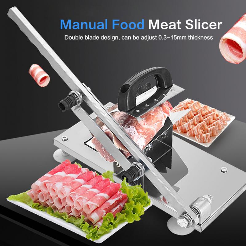 Automatic Feed Meat Lamb Slicer Home Manual Meat Machine Commercial Fat Cattle Mutton Roll Frozen Meat Grinder Planing Machine