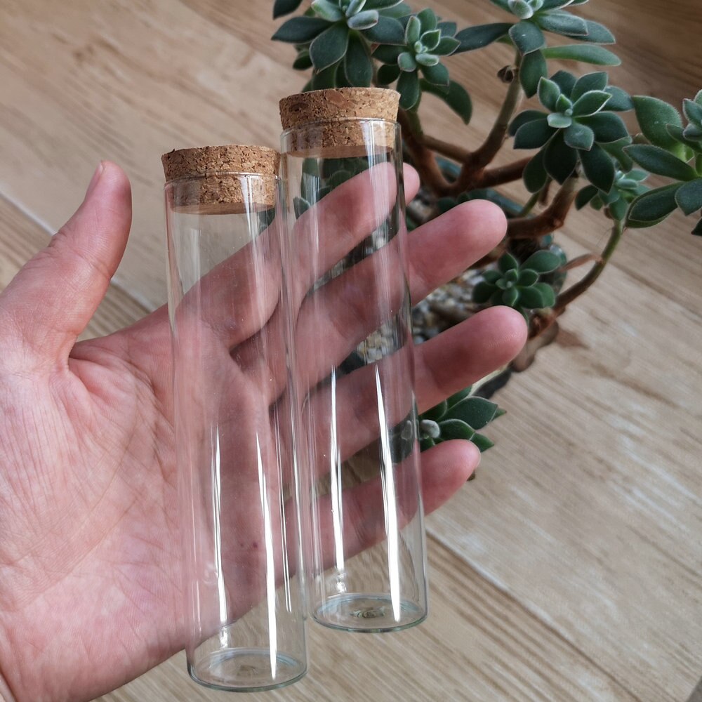 30Pcs/Lot 60ml Lab Glass Test Tubes with Cork Stopper DIY Wishing Bottles Storage Jars Bottle Containers Wedding 30x120mm