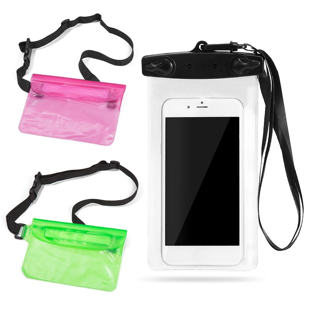 Udendørs svømning mobiltelefon vandtæt pose til sejlads svømning fiskeri kajak vandring flydende taskeholder tør beskyttelse: Farve 1