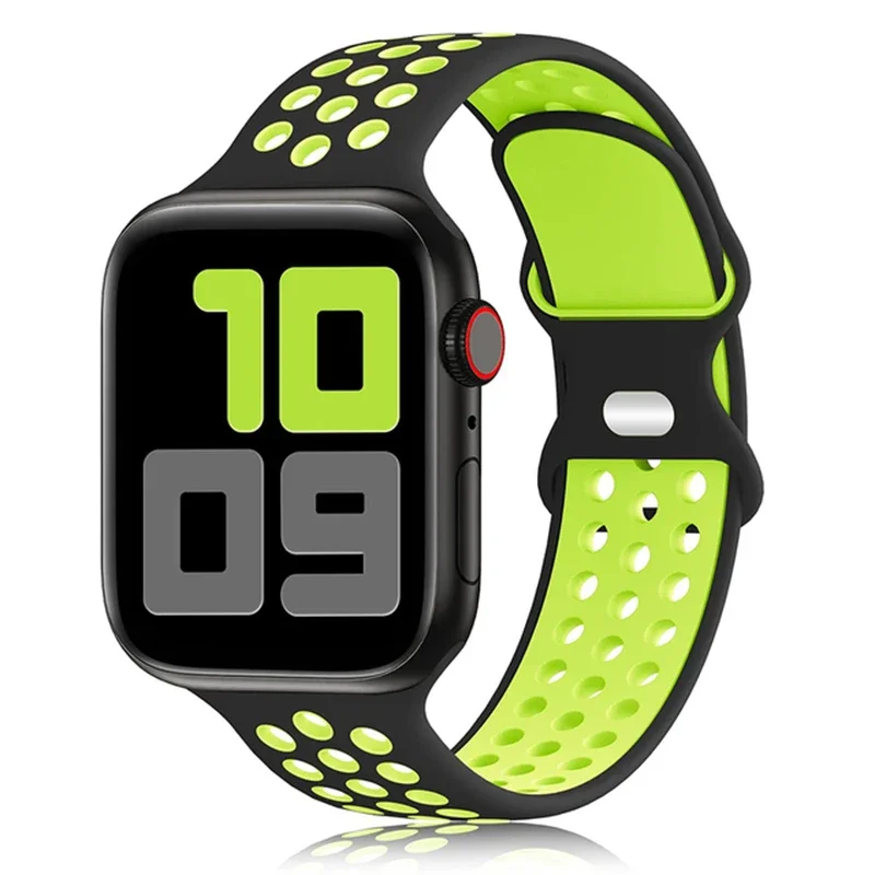 Bracelet de Sport pour Bracelets de montre Apple 44mm 45mm Ultra 2 49mm 40mm 41mm 42mm 45 44mm Bracelet en Silicone IWatch série 9 8 SE 7 3 bandes