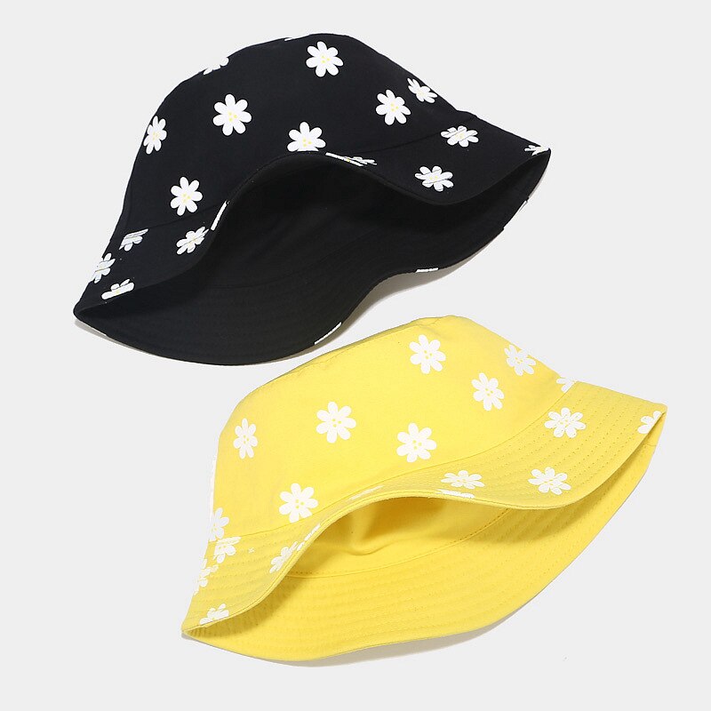 Bucket Hat - Blumenmuster - Sonnenschutz - Baumwolle - Damen Sonnenhut