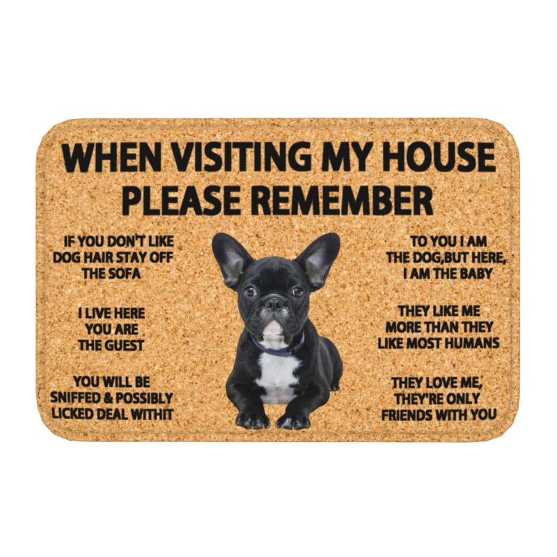 Please Remember English Bulldog Doormat Non-Slip Bathroom Kitchen Mat Living Room Door Floor Entrance Carpet Rug: green