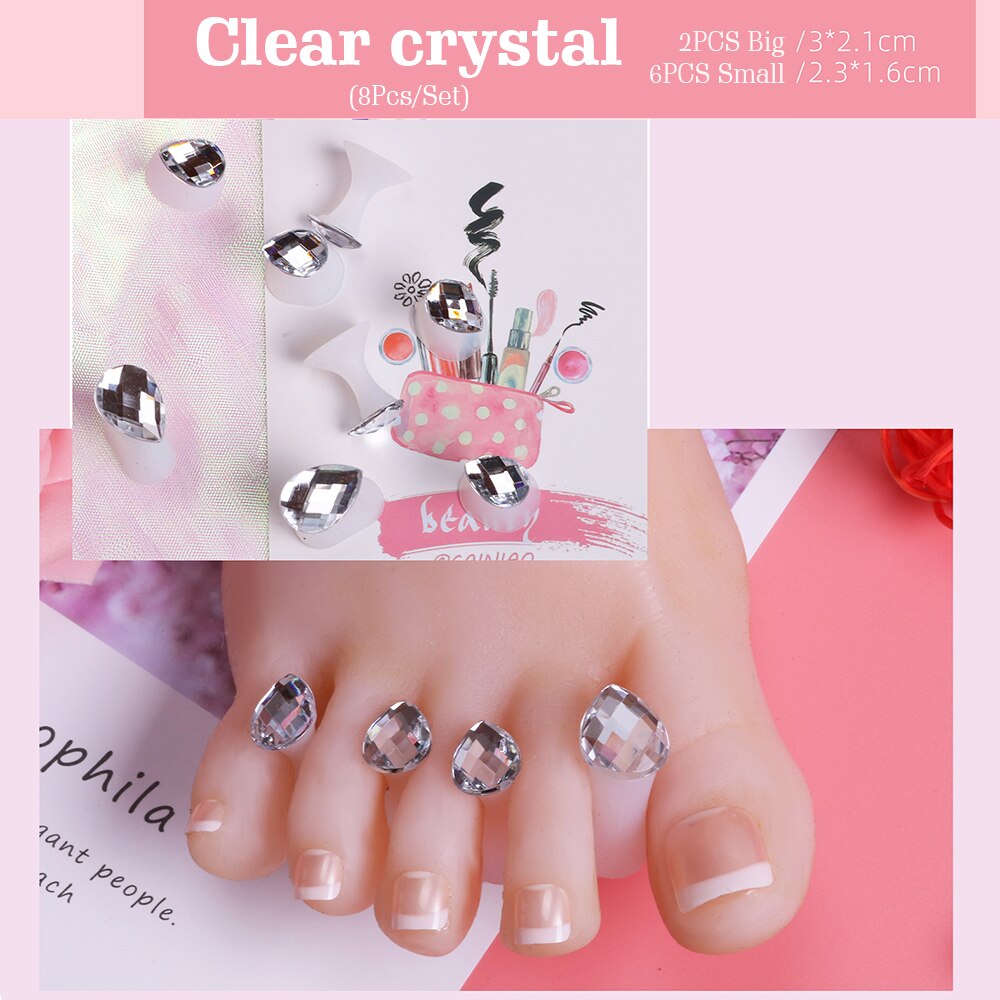 8Pcs/Set Toe Separators Silicone Spacers Cushions Daisy Flower Toes Dividers Nail Art Reusable Manicure Pedicure DIY Tools