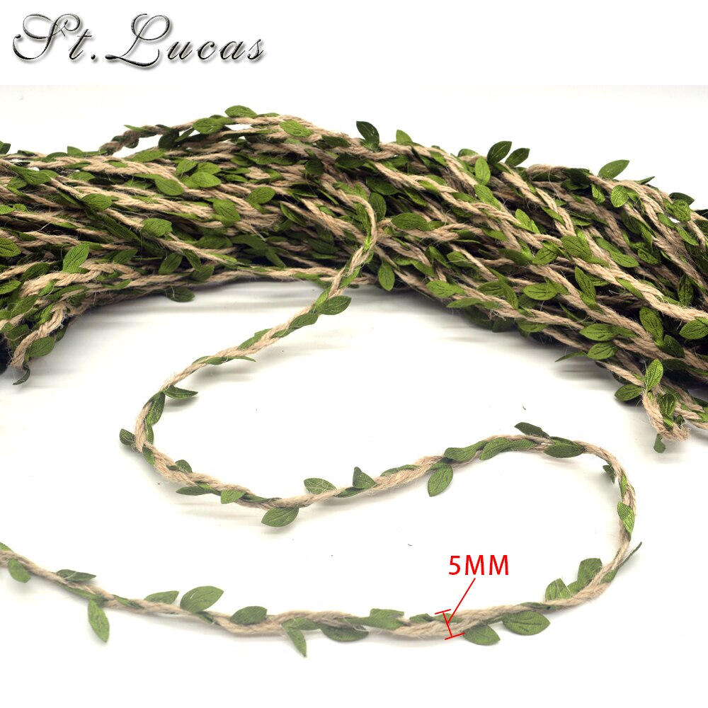 Natuurlijke Jute Hessische Jute Twijn Cord Hennep Touw Leaf String Verpakking Strings Kerst Event Feestartikelen Handgemaakte Diy