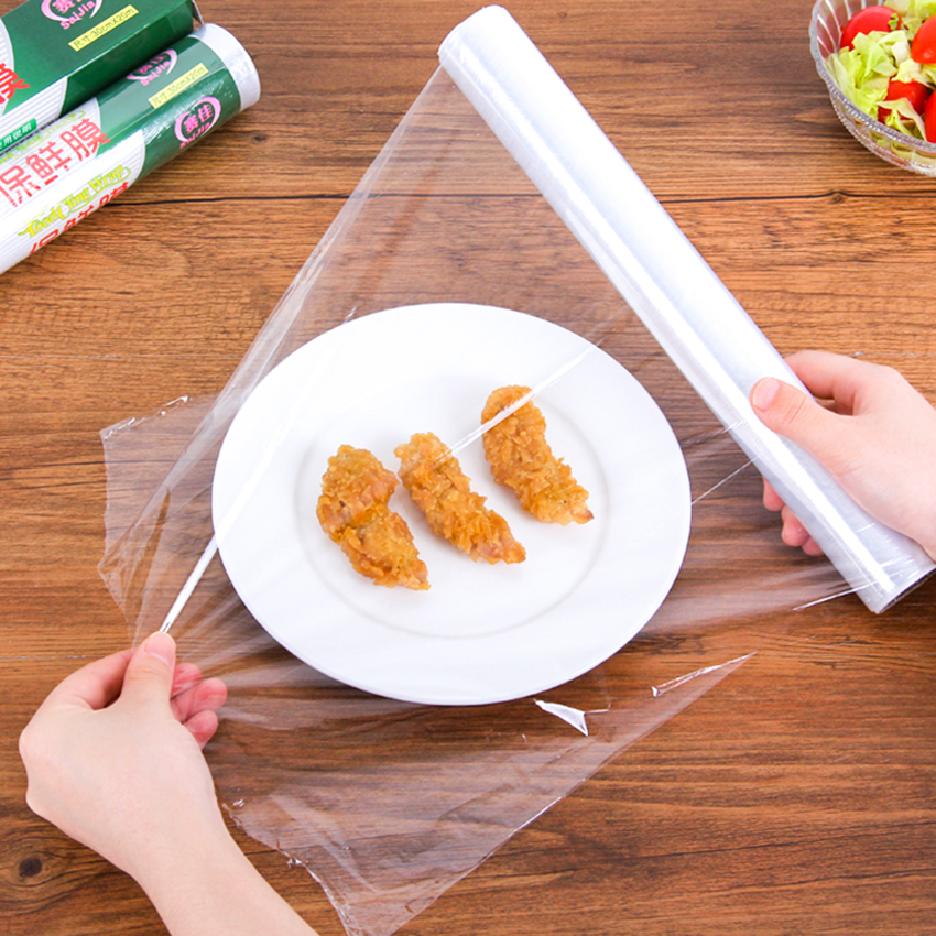 1 rolle Frische Halten Wärme Versiegelung Lebensmittel Sparer Tasche Vakuum Lebensmittel Obst Kunststoff Taschen Saran wickeln mit Gürtel Cutter