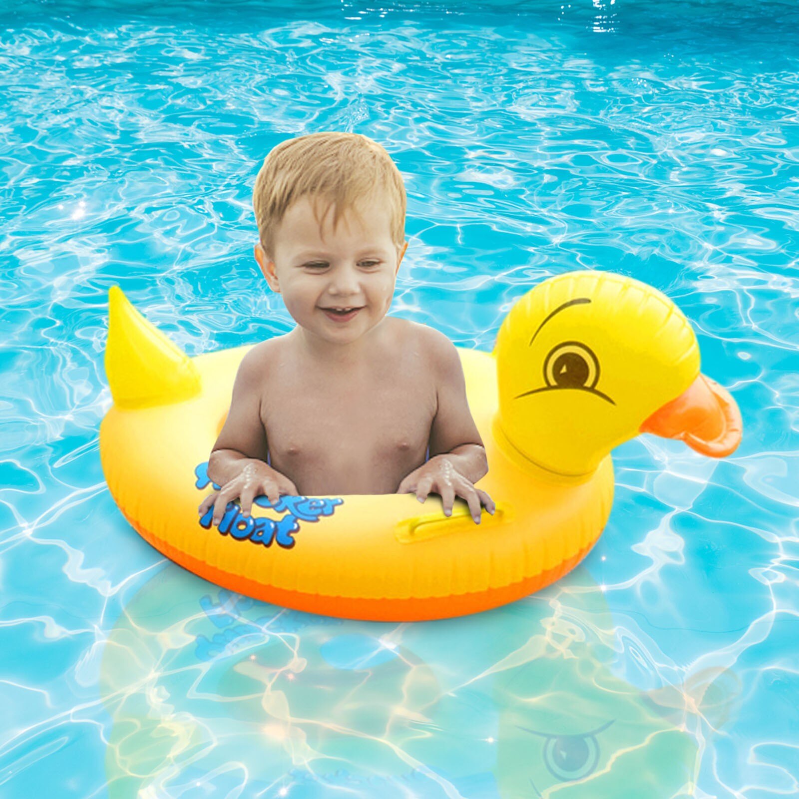 sommer Gelb Kleine Ente-Schwimmen Ring Verdickt PVC kinder Kreis schwimmen Outdoor Kinder Pool Spielzeug Zubehör