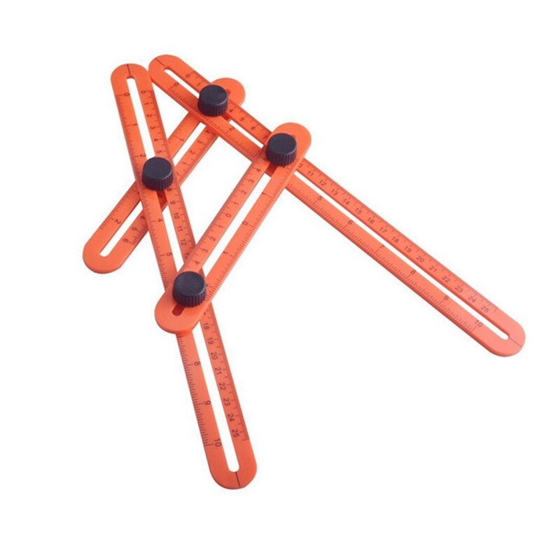 Multifunktionelle fire foldbare plast lineal måleinstrumenter fold lineal multi-vinkel linealer multi-vinkel lineal måleinstrumenter