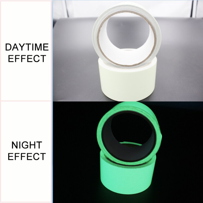 PVC luminoso fluorescente nocturno autoadhesivo que brilla en la oscuridad pegatina cinta seguridad de seguridad para hogar calcomanía de advertencia de coche cinta DIY tira