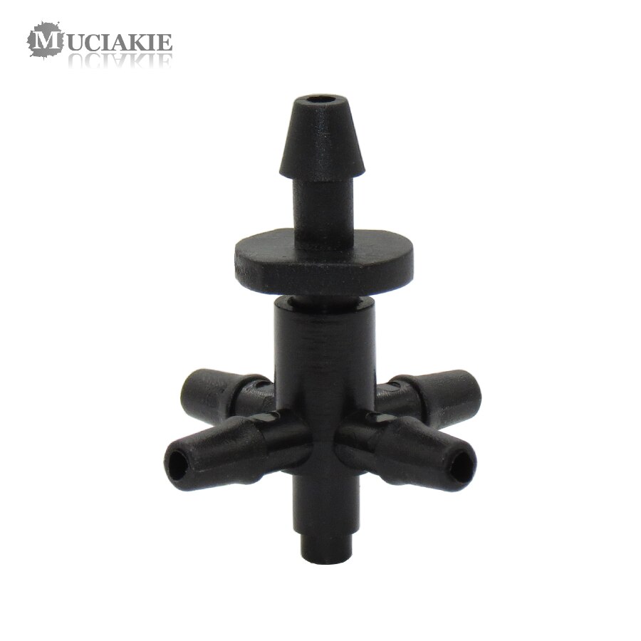 MUCIAKIE Drip Irrigation Arrow 4 Way Cross Connector Dripper 2 Way Cross Water Diverter Fit 3mm ID 5mm OD Hose Barbed Connector: B x MJ047Q