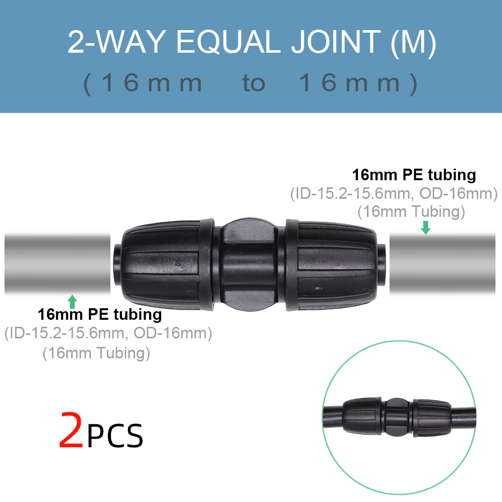 Hose Connector Adapter - 1/2" 3/4" Female Thread to 1/4" 3/8" 1/2" Barb - 2-Way 4-Ways Coupling Tap Tubing Joint: M-2PCS