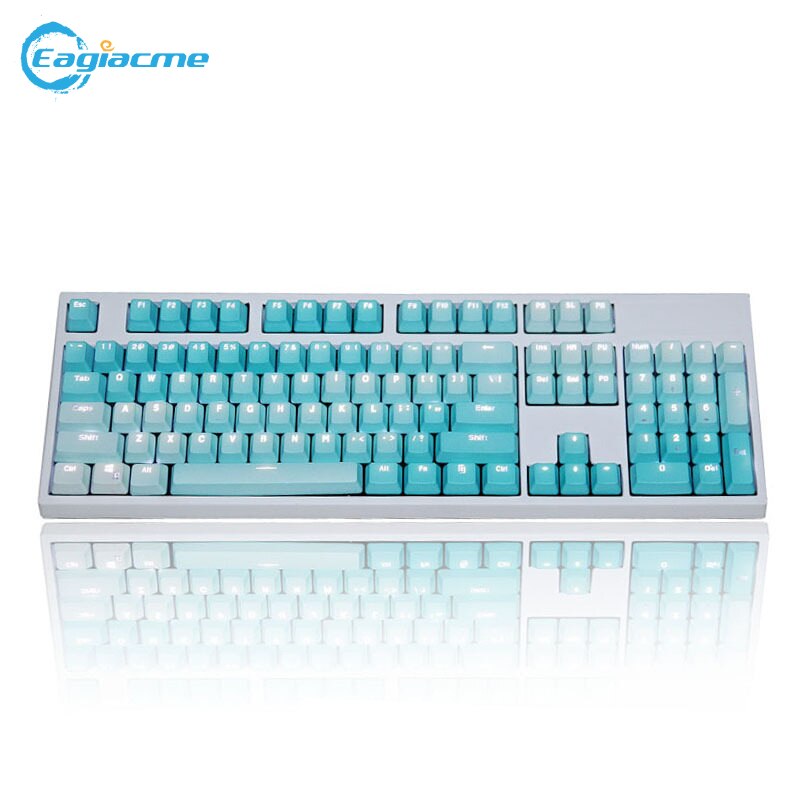 104 PBT Keycaps Set for Mechanical Gaming Keyboard - Gradient Ramp Colorful Keycaps for IKBC/Cherry
