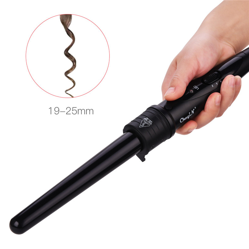 CkeyiN – baguette pour boucler les cheveux, outil de coiffure en céramique, pour les cheveux longs, grandes vagues de plage, 9-18mm/19mm/25mm/32mm, 51: 19-25MM