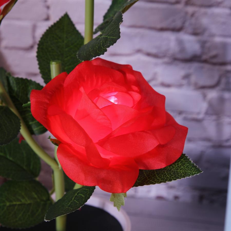Kunstmatige Bloem Lamp 3LED Kunstmatige Rose Lamp Solar Simulatie Bloem Licht Led Bonsai Home Decoratie Bloem Lamp