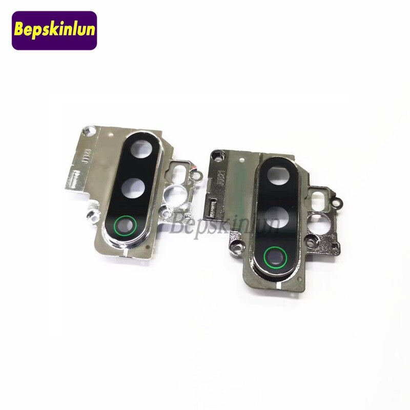 Bepskinlun para Oppo A9 , para Oppo A11x lente de cámara trasera de cristal Original + pieza de repuesto de anillo de Metal con pegatina