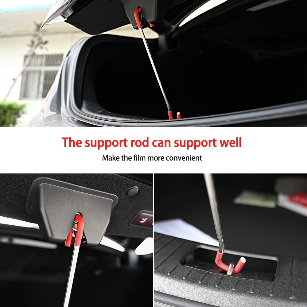 Foshio 2Pcs Ondersteuning Staaf Voor Car Wrapping Styling Verven Schoonmaken Tool Aid Deur Kofferbak Koolstofvezel Film Installeren Ondersteuning beugel