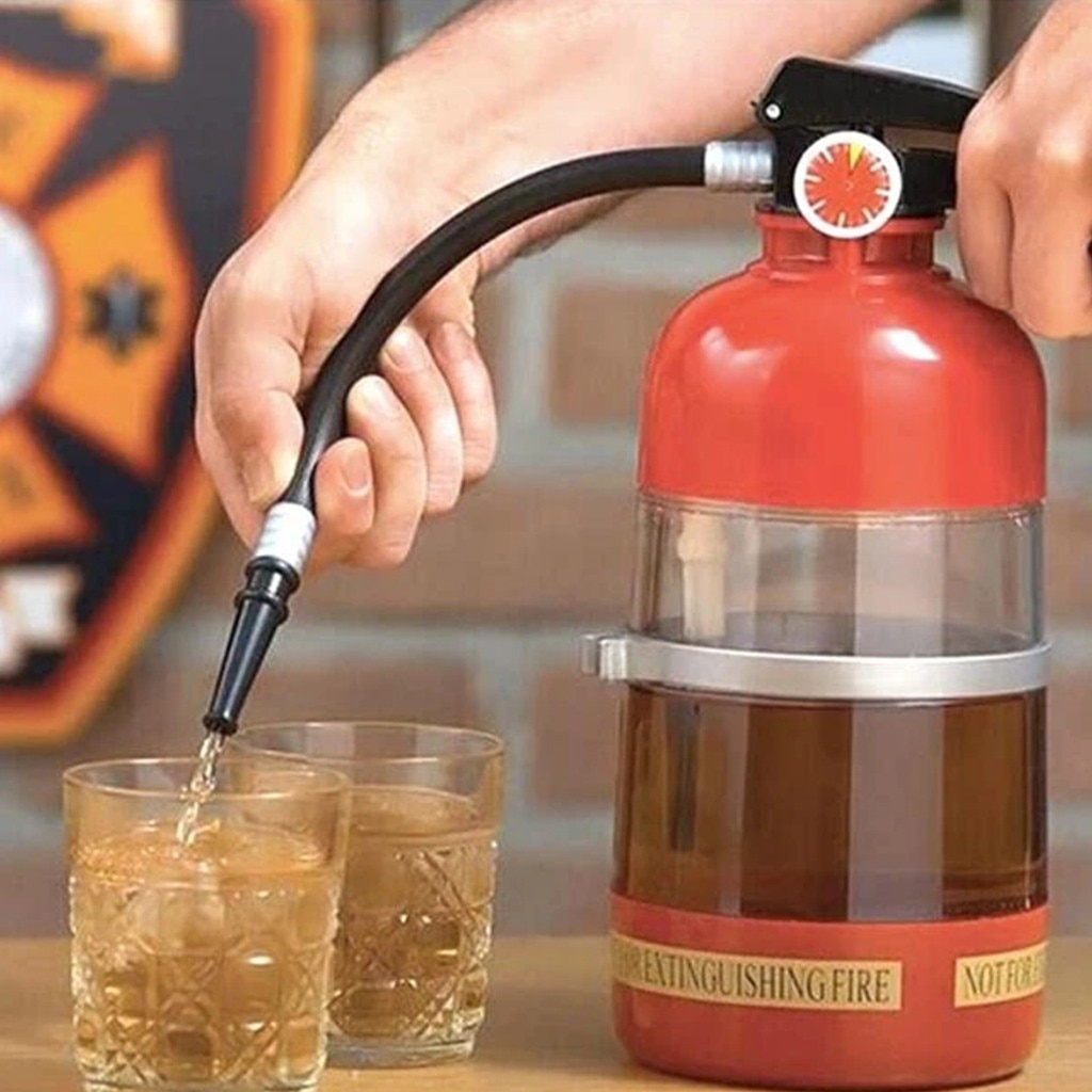 2L Wine Drink Dispenser Fire Extinguisher Pourer Party Beer Water Dispenser Beer Barrels Beverage Liquor Bar Accessory