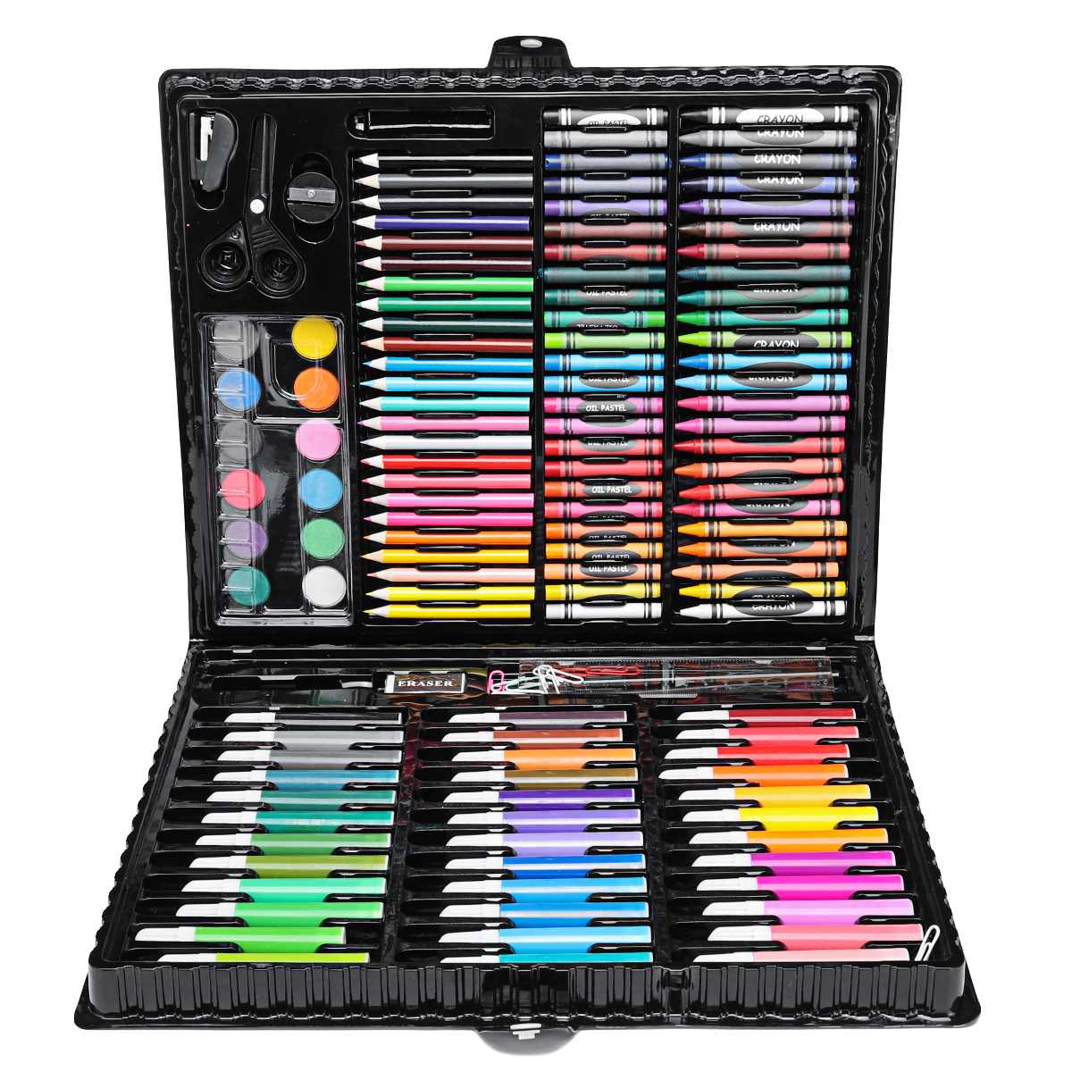 149pcs/set Complete Paint Drawing Art Kit Wooden Box Set Storage Case 138 Piece Pencil