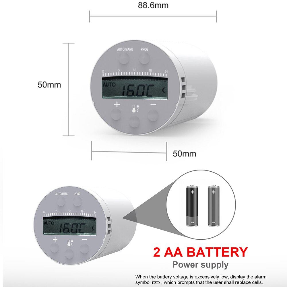 Tuya Smart ZigBee Radiator Actuator Support Alexa TRV Programmable Thermostatic Radiator Valve Temperature Controll