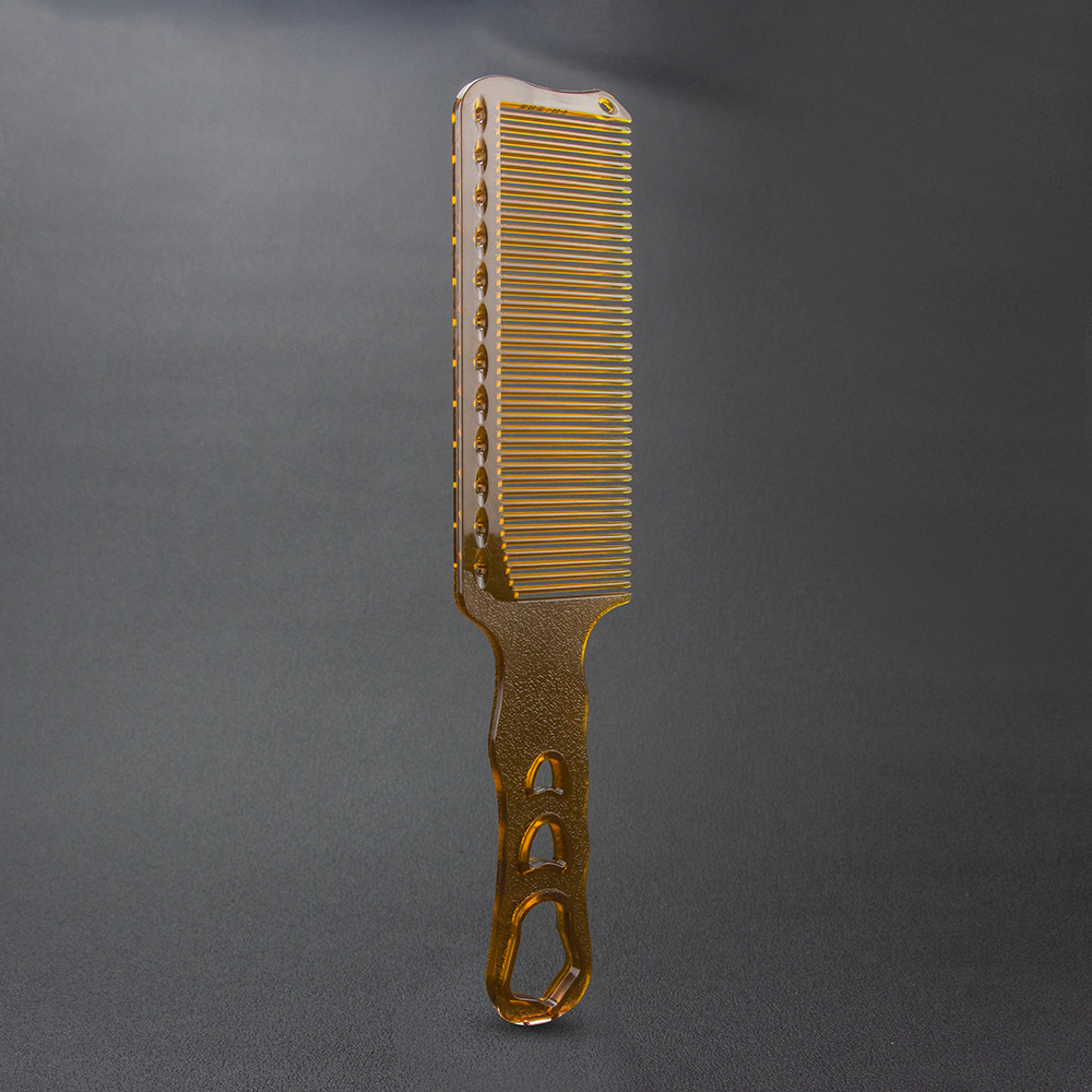 Barbershop olie hoved klipper kam bred tand flad top kam varmebestandig frisør hårstyling værktøj frisør klipning kam: Rav
