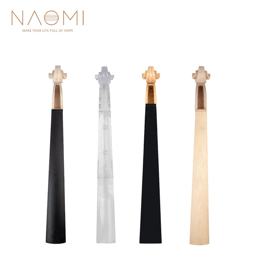 NAOMI 4/4 Violin Neck Maple/Crystal/Plastic Neck+ Ebony Fingerboard Diy Violin Parts Accessories Replacement