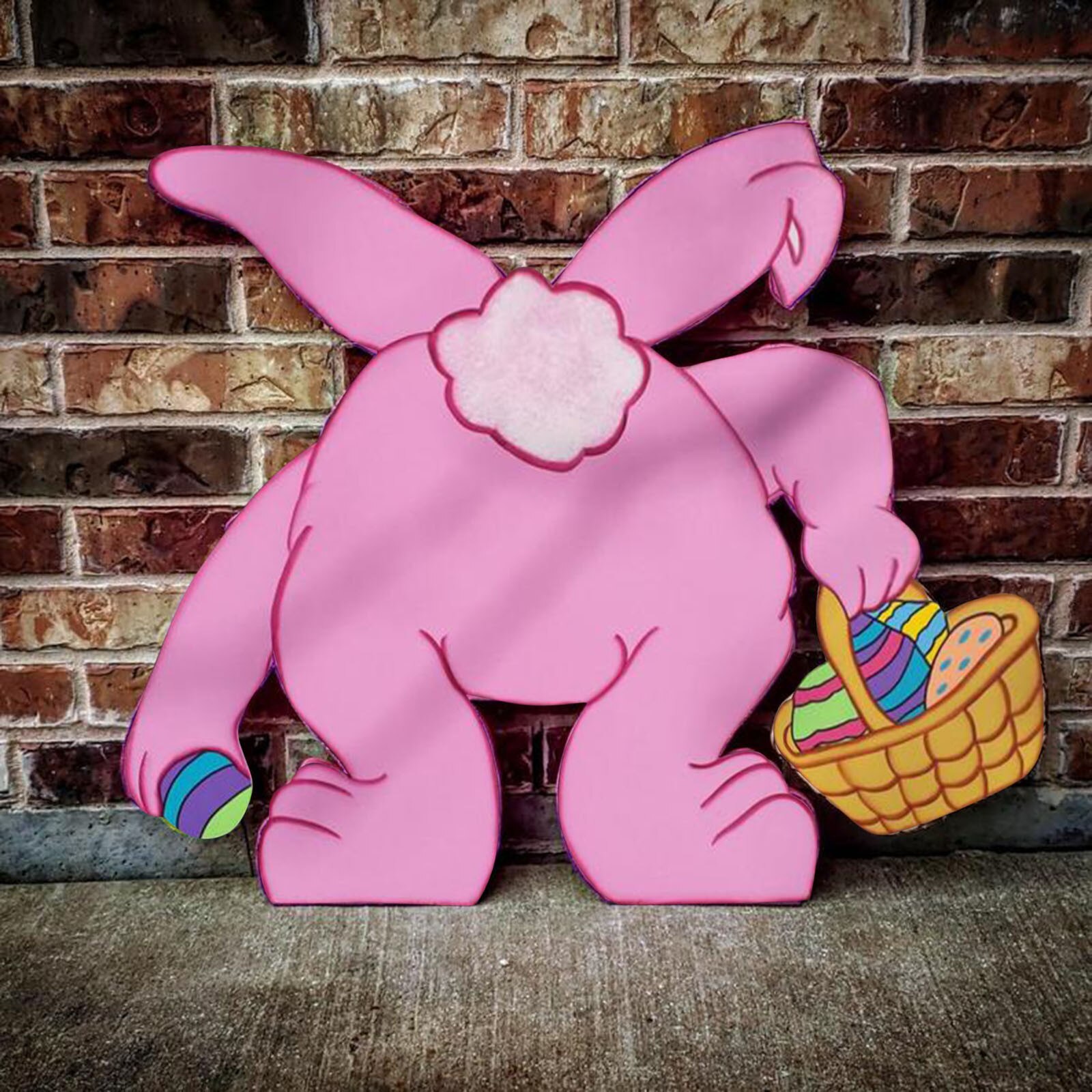 Wooden Easter Garden Decoration Bunny Rabbit Sign Home Lawn Yard Decor Art Sculpture Garden Statue Easter Spring Decoration tuin