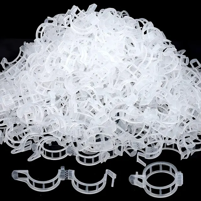 50-100 Stuks Tomaat Clips Plant Clips Wijnstokken Plastic Trellis Clips - Ondersteuning Clips voor Klimplanten Komkommers Paprika Groenten: L / Beige