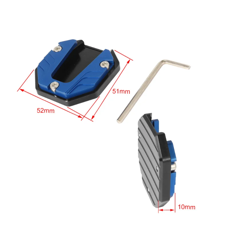 Universele Scooter Motorfiets Kickstand Extender Voet Zijstandaard Verlengstuk Steunplaat Anti-Slip Vergrote Basis