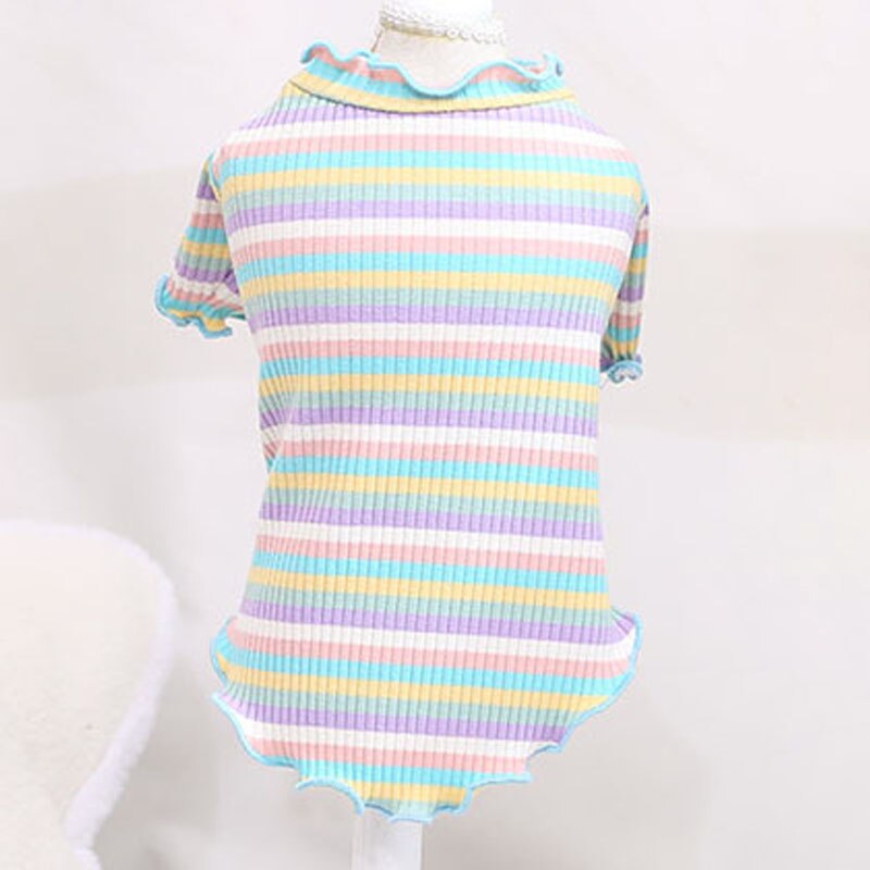 Regenboog hondenkleding katoenen huisdieren hondenkleding puppy chihuahua huisdier vest shirt zacht hondenkostuum ropa perro huisdierproducten hondenshirt: 1 / Xxl