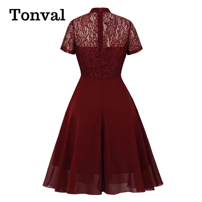 Vrouwen Donkerpaars Moeder van de Bruid Jurk Kant Chiffon Vierkante hals Zeemeermin Split 3/4 mouwen Formele jurk – NL