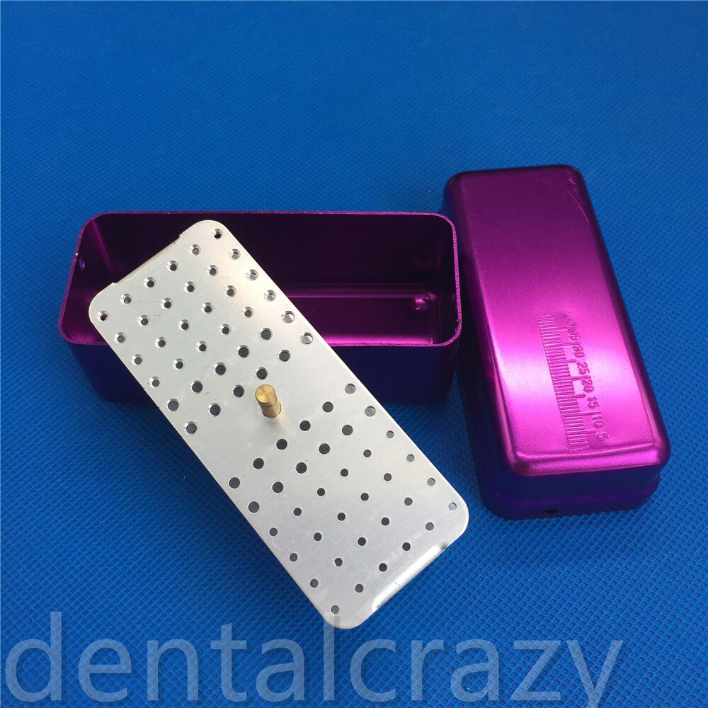 2 Pcs 72 Gaten Dental Bur Houder Blok Autoclaaf Sterilisator Box Stand